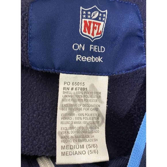 NFL On Field Reebok Boys Chargers Football Jacket Hooded Full Zip Size Medium - Picture 6 of 8